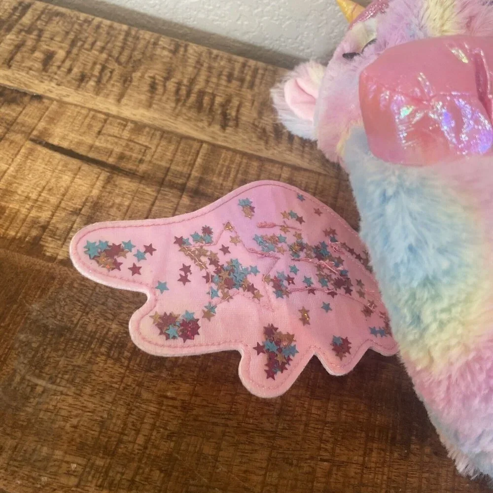 Barbie Unicorn Plush Stuffed Animal Toy Mattel 2021 Pastel Sound Works 10”